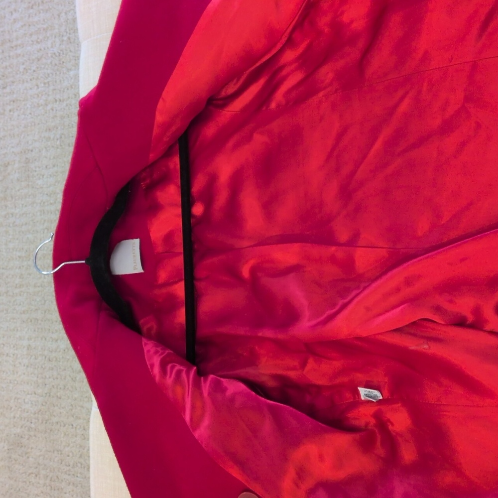 Fleurette Red Double-Breasted Pea Coat - Picture 10 of 13